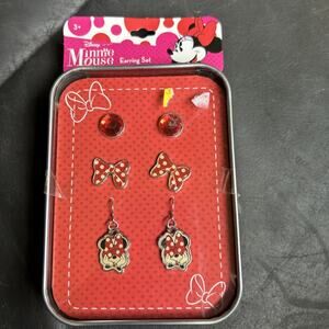 Disney Minnie Mouse jewelry earrings set: 3 Pair